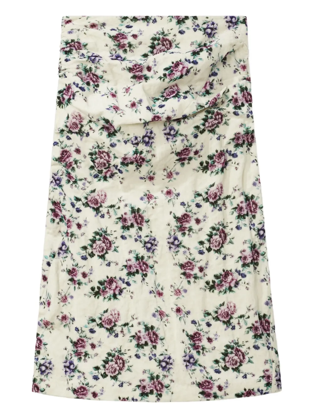 

Бархатная юбка миди с принтом Tory Burch, нейтральный