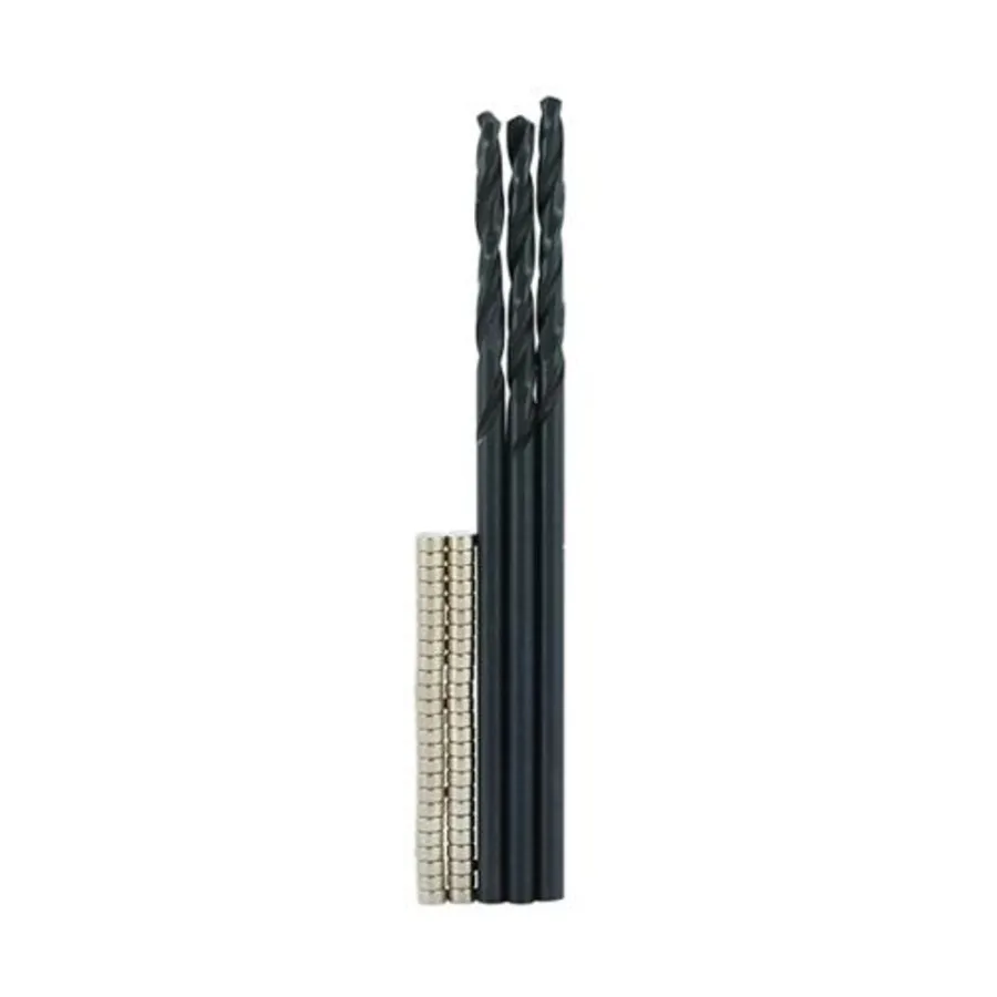 

Комбинированный набор дисковых магнитов и сверл 1/16 x 1/32 дюйма, Disc Magnets & Drill Bits