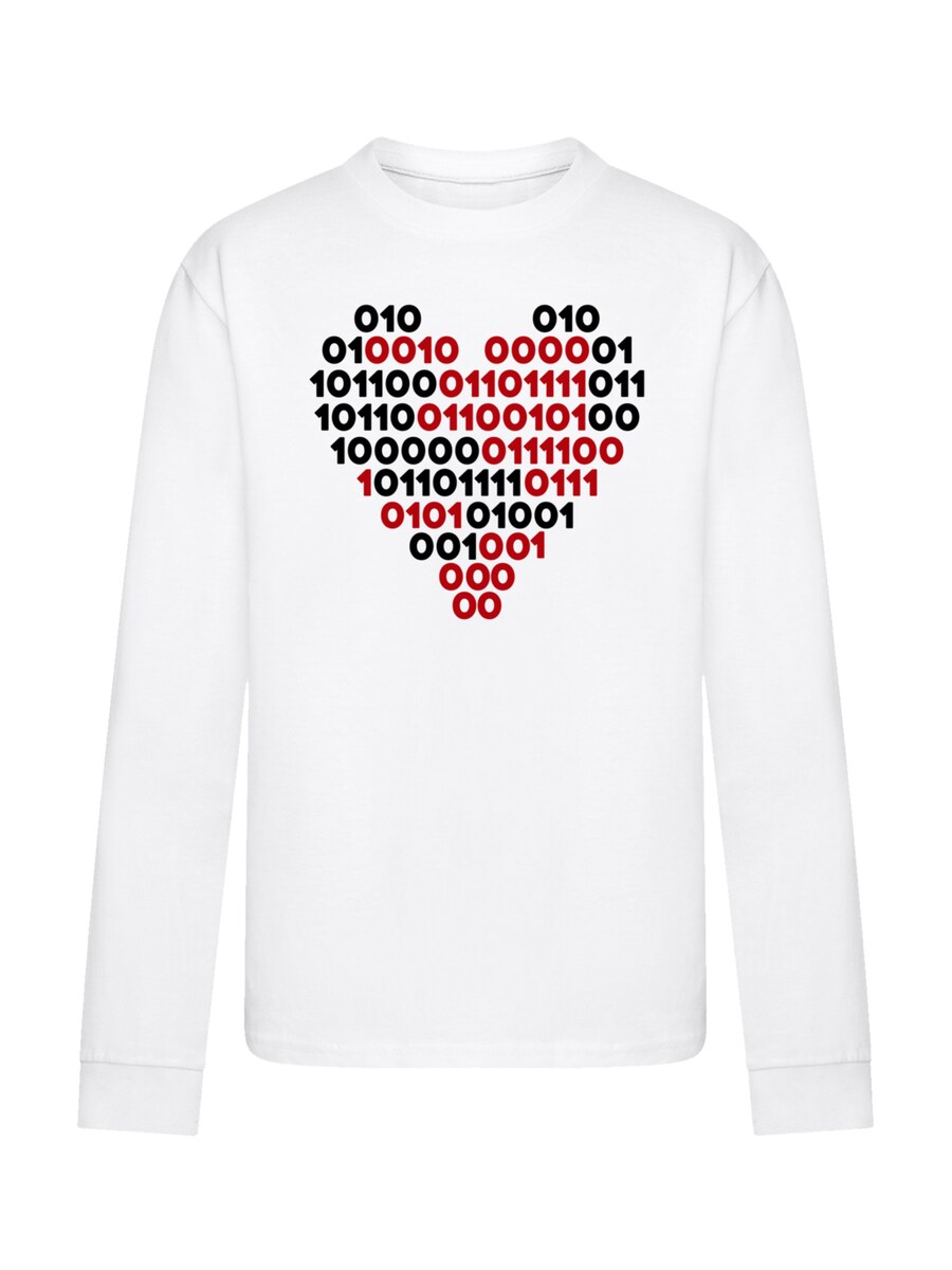

Рубашка F4NT4STIC I love you 01001001 Binary Code Herz Valentinstag, белый