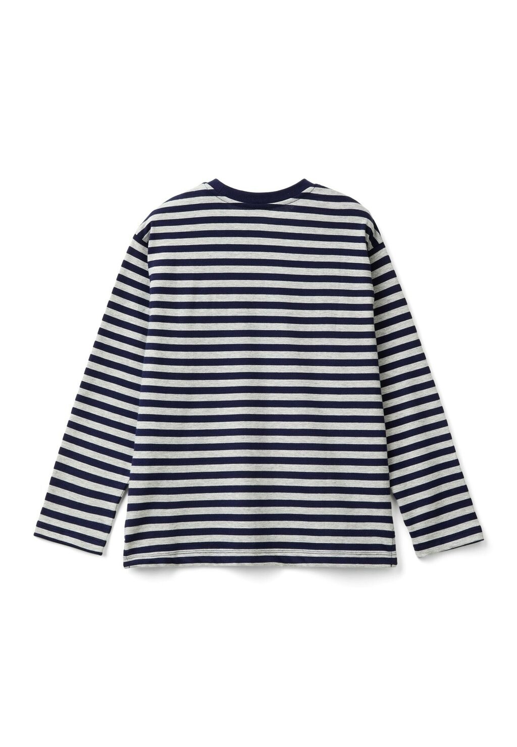 

Рубашка с длинным рукавом STRIPED AND EMBROIDERED LOGO IN POSITION United Colors of Benetton, темно-синий