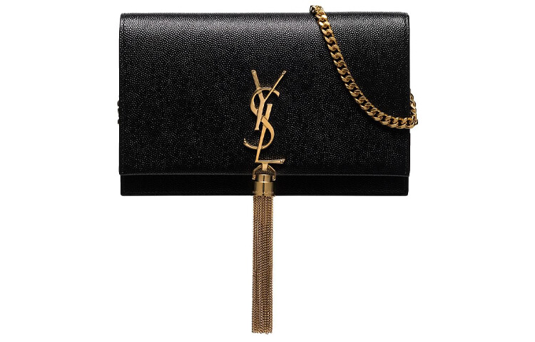 

Сумка-мессенджер женская Saint Laurent KATE с кисточкой из цепочек, золотой