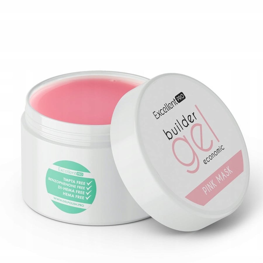 Excellent Pro Builder Gel Экономичная строительная гелевая розовая маска 50 г — фото 2