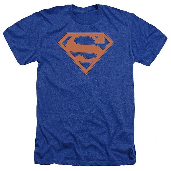 

Футболка adult heather Superman blue & orange shield Licensed Character