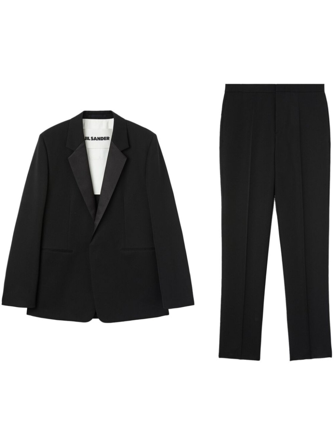 

Jil Sander шерстяной костюм с однобортным пиджаком, черный