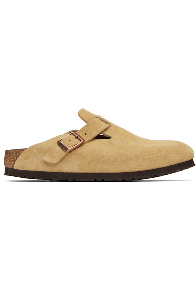 Узкие бостонские лоферы-слипоны Birkenstock, цвет latte cream