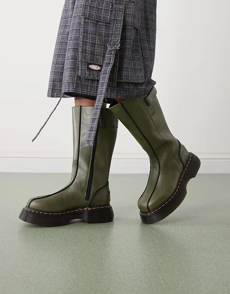 Ботинки Dr Martens Buzz High оливково-зеленого цвета