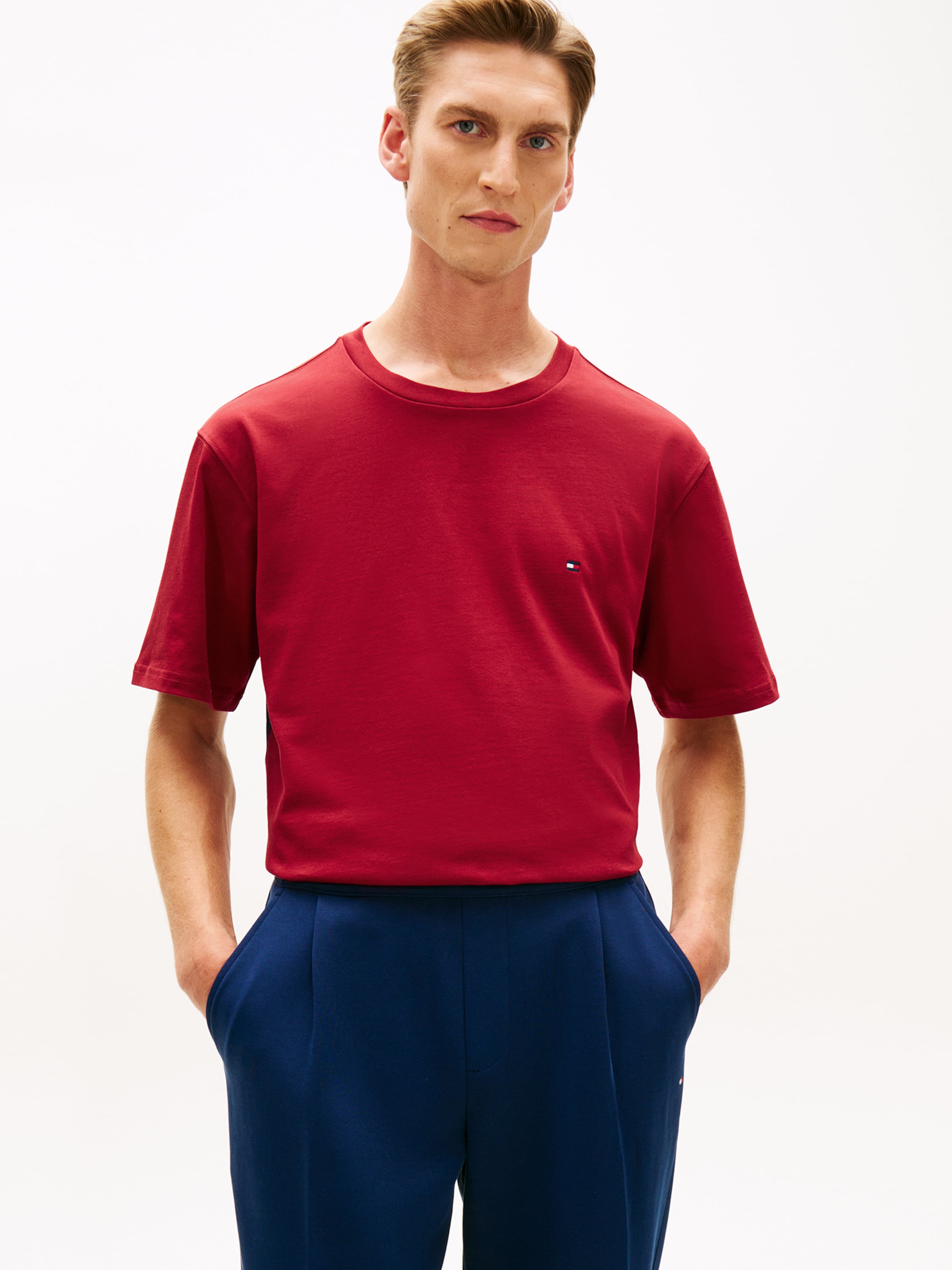 TOMMY HILFIGER Футболка в вишневом красном — фото 4