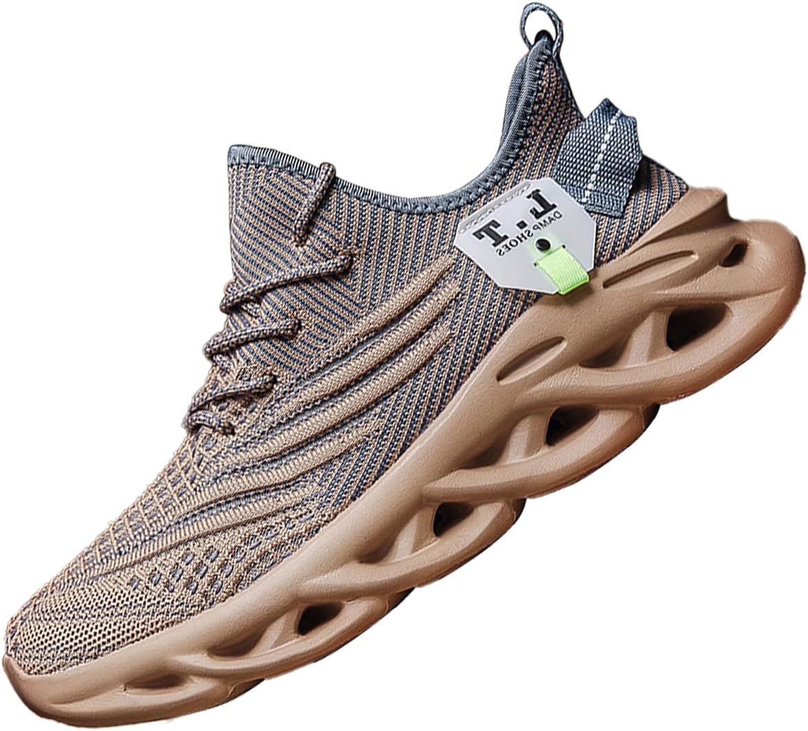 

Мужские кроссовки для бега, ходьбы и тенниса, мужские повседневные модные кроссовки для спортзала и походов, дышащие, удобные и легкие Xkowuo, коричневый