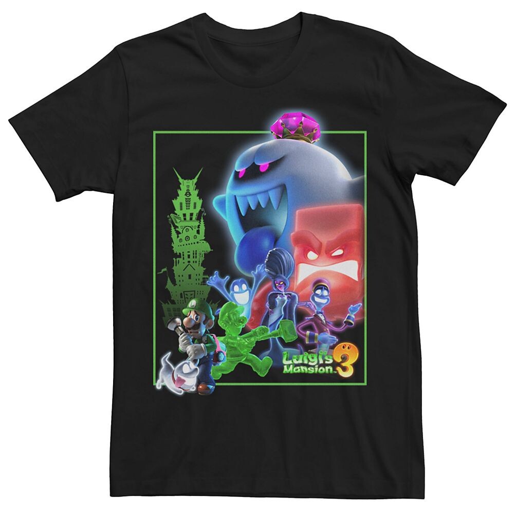 

Мужская футболка Nintendo Luigi's Mansion 3 Ghost Licensed Character, черный