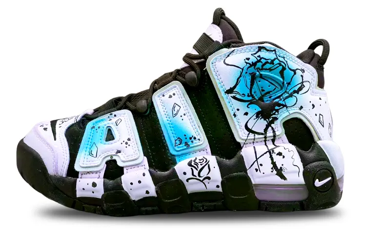 

Кроссовки Nike Air More Uptempo Vintage Basketball Shoes Women's Mid-top Black, голубой, Синий, Кроссовки Nike Air More Uptempo Vintage Basketball Shoes Women's Mid-top Black, голубой