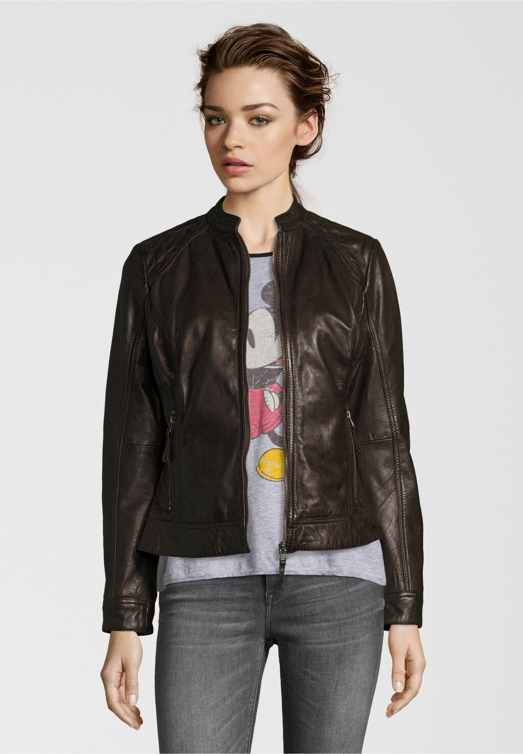 

Кожаная куртка 7eleven, Серый, Кожаная куртка 7eleven