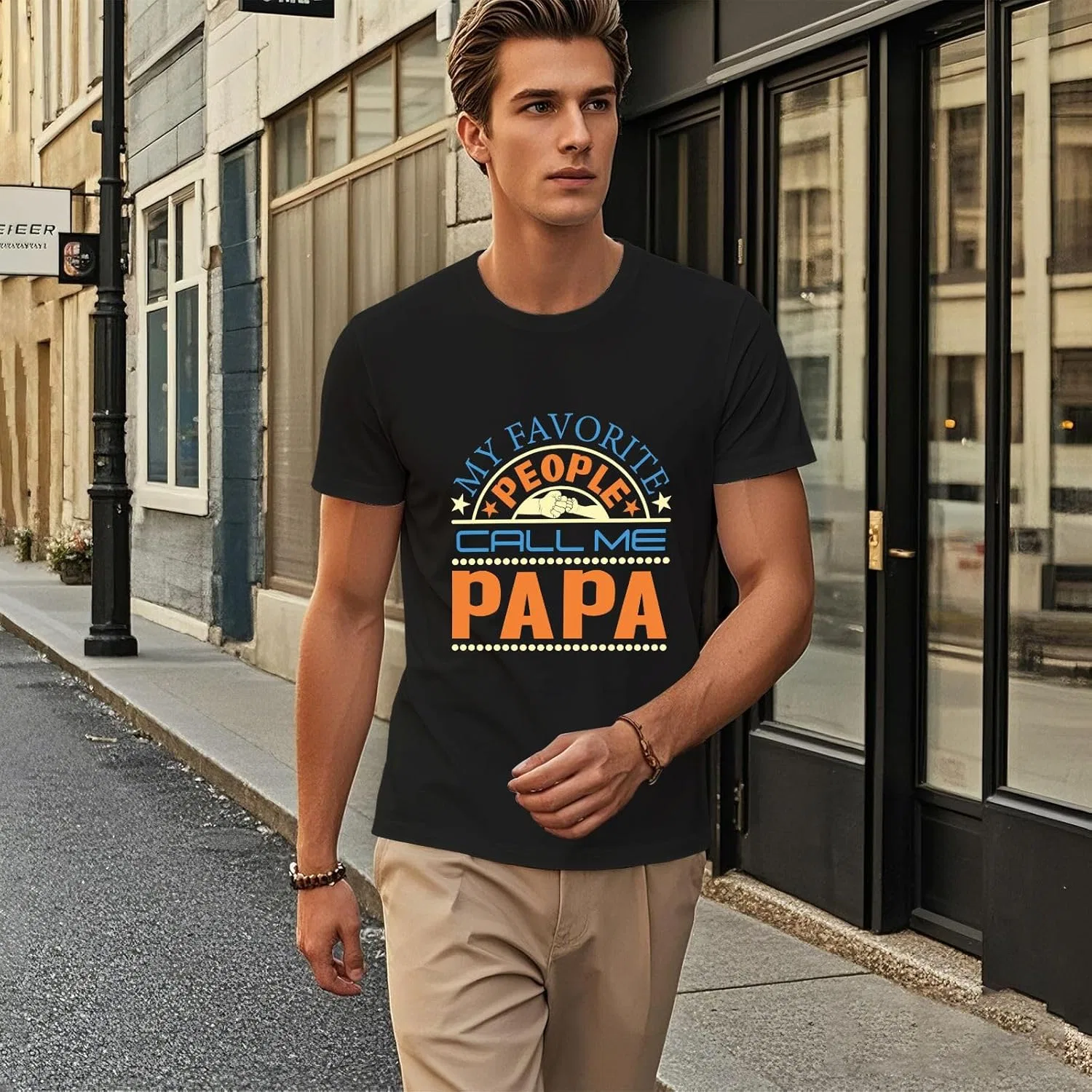 Футболка My Favorite People Call Me Papa Generic, черный — фото 4