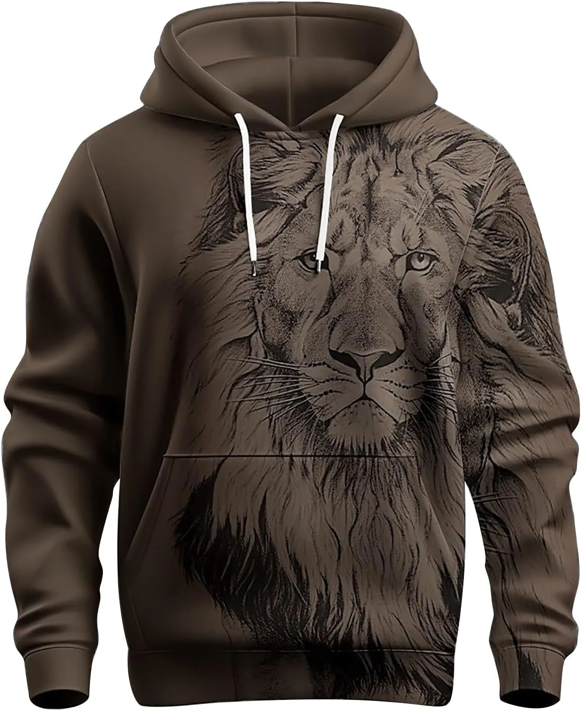 

Толстовка с капюшоном для мужчин с принтом Animal Graphic