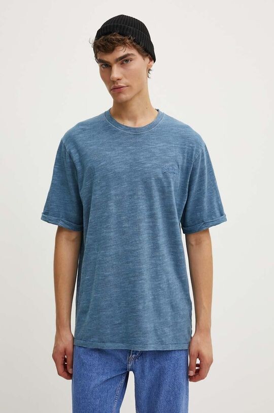 

Хлопковая футболка Superdry, синий