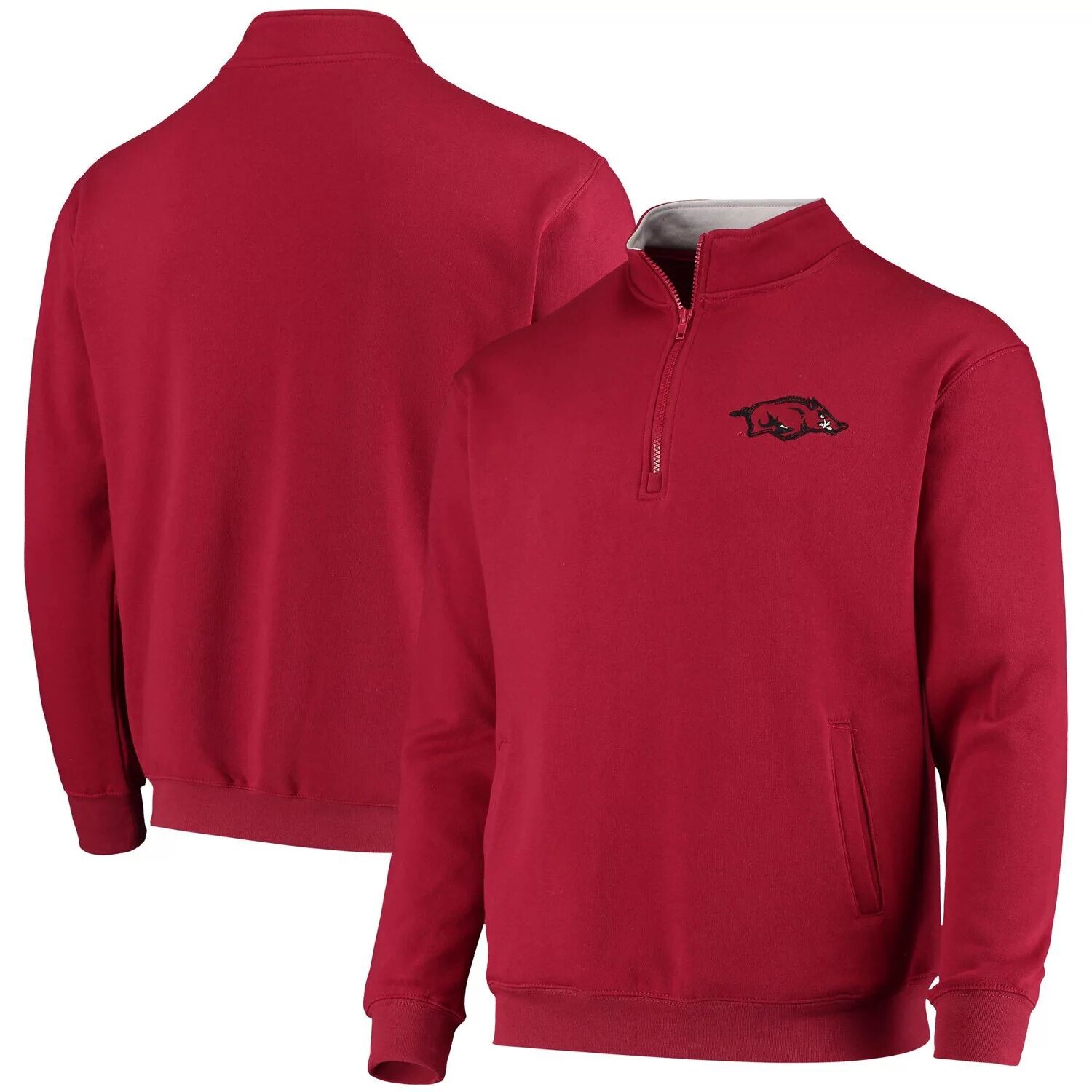 

Мужская куртка Cardinal Arkansas Razorbacks Tortugas с молнией четверти с логотипом Colosseum