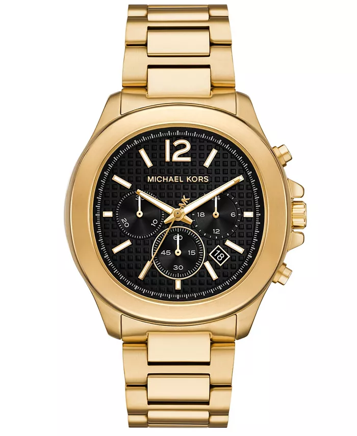 

Мужские часы Sage Chronograph с золотистым покрытием из нержавеющей стали, 42 мм Michael Kors
