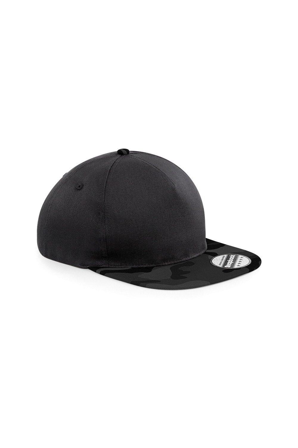 

Кепка Snapback с камуфляжным принтом Beechfield, черный