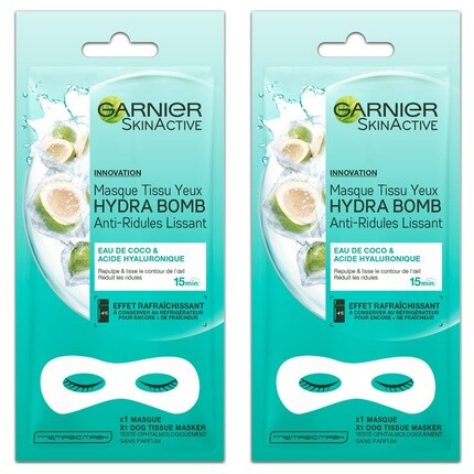 

Тканевая маска для глаз Garnier Skinactive Face Sheet - Кокос и гиалуроновая кислота