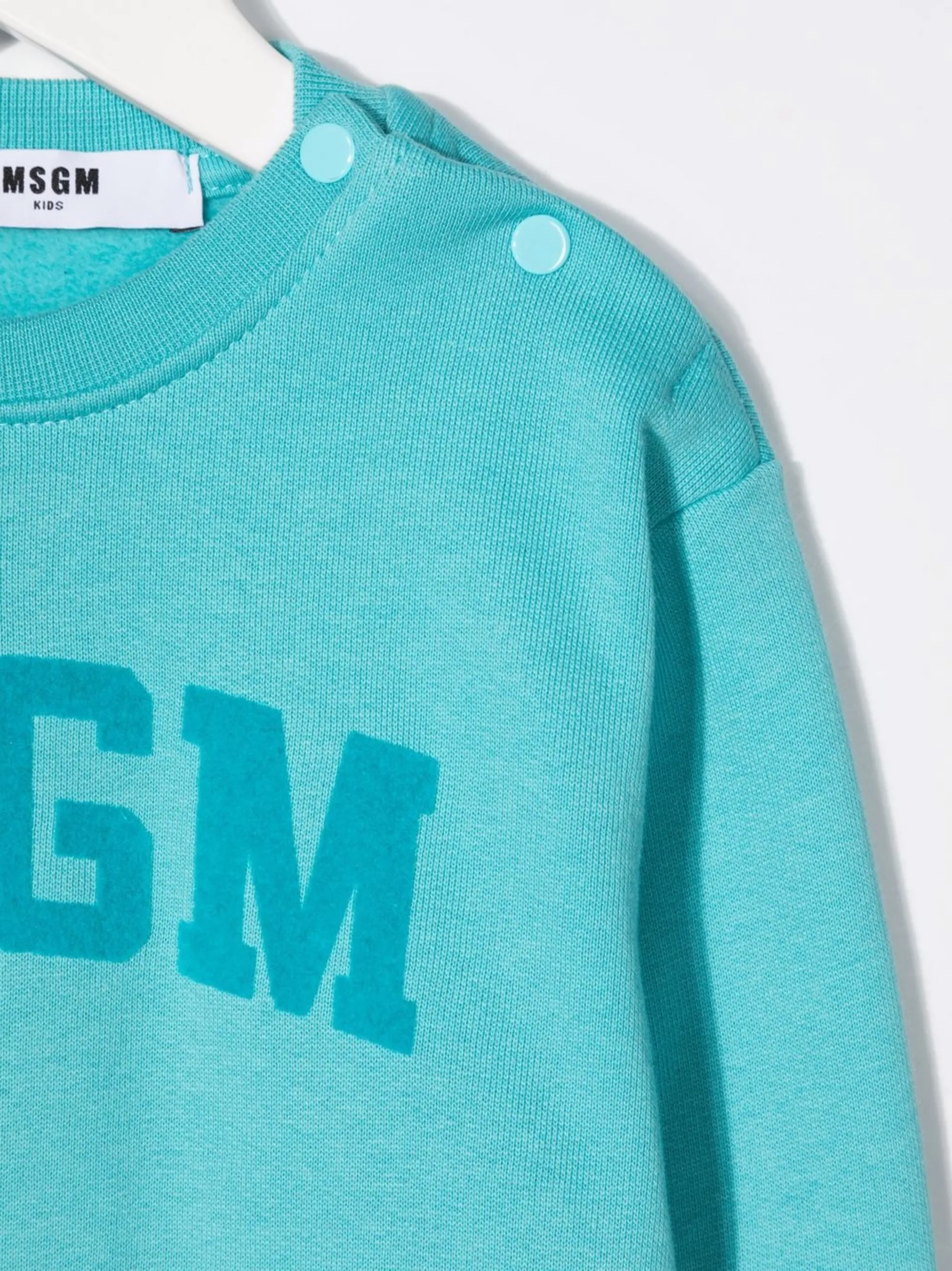 Платье-свитер с логотипом Msgm Kids, синий — фото 3