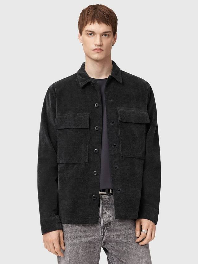 

Хлопковая рубашка Hawker AllSaints, Faded Black