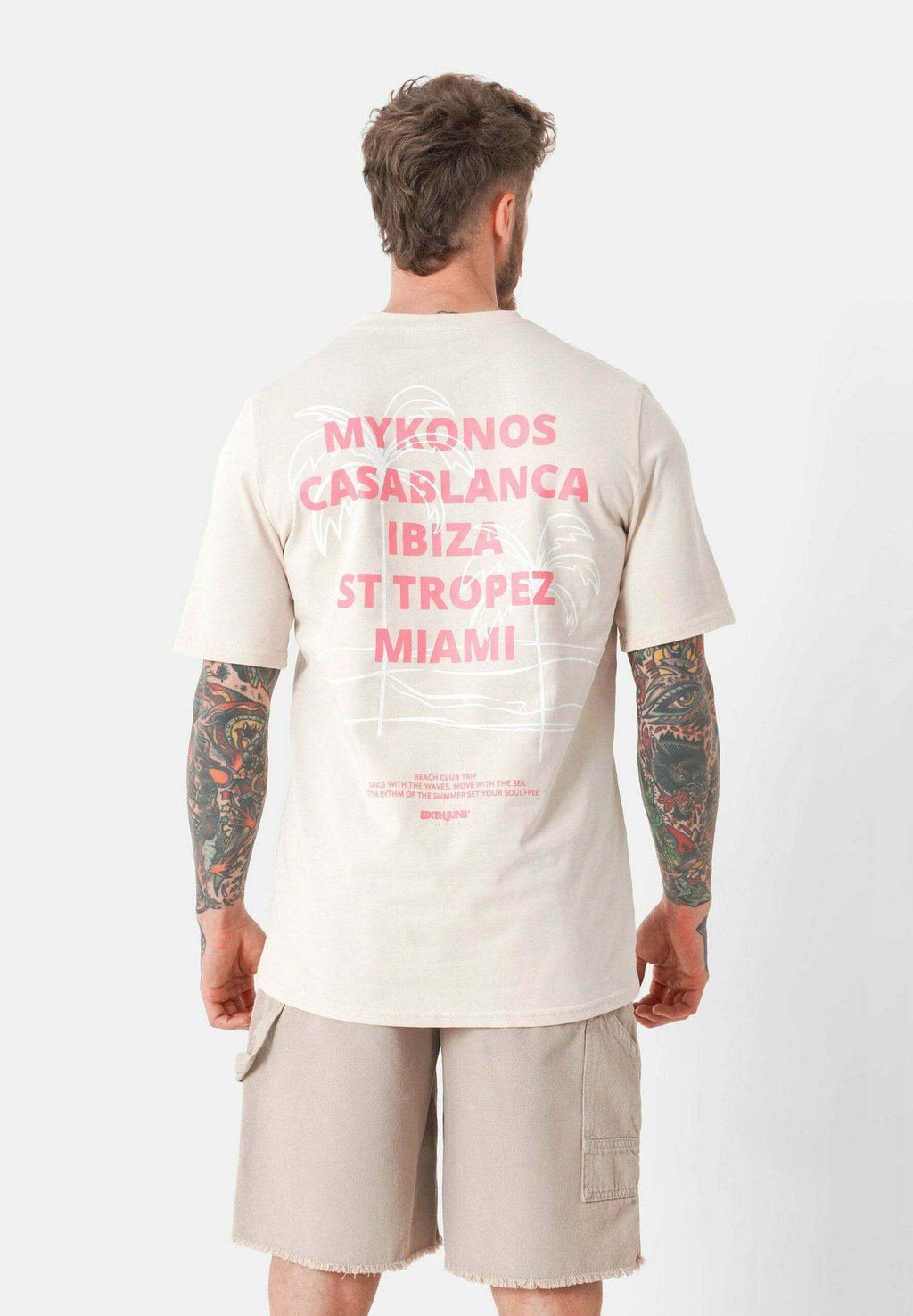 

Футболка с принтом Sixth June, бежевый