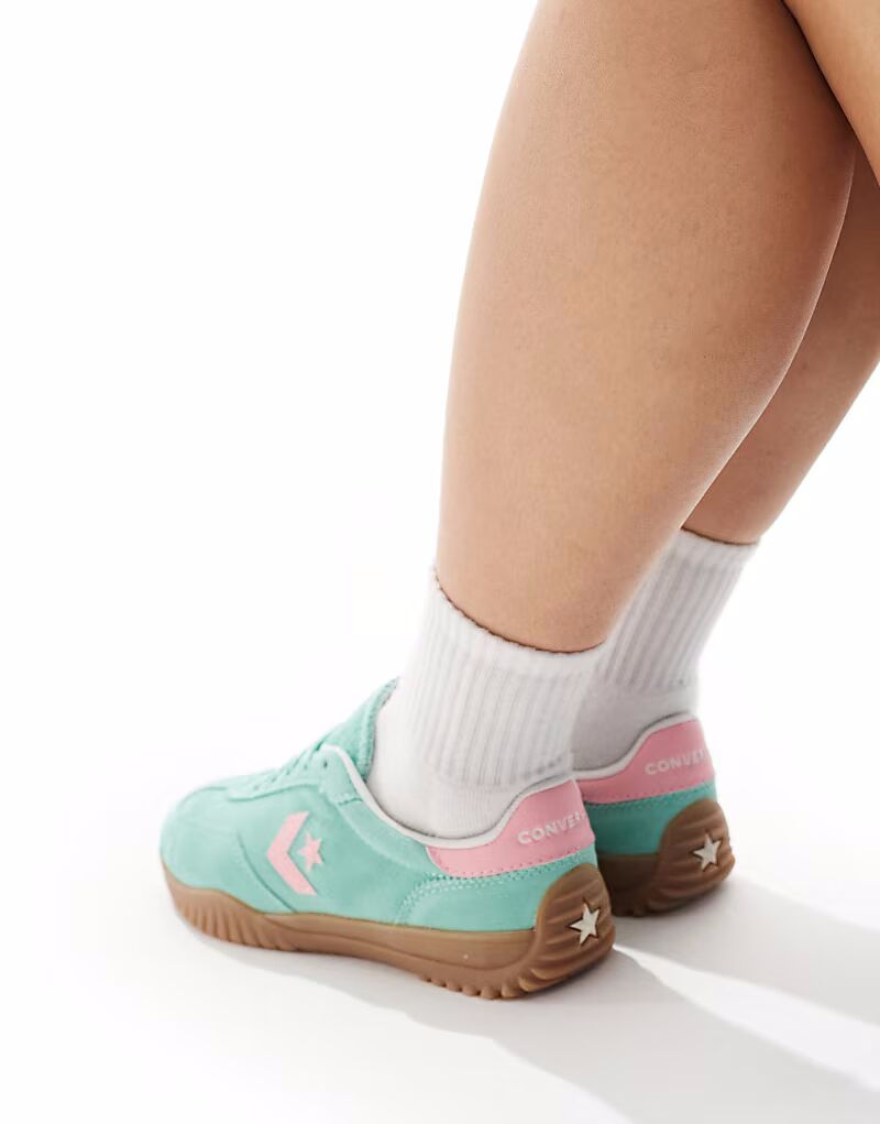 Кеды Converse Run Star бирюзового и розового цвета — фото 4