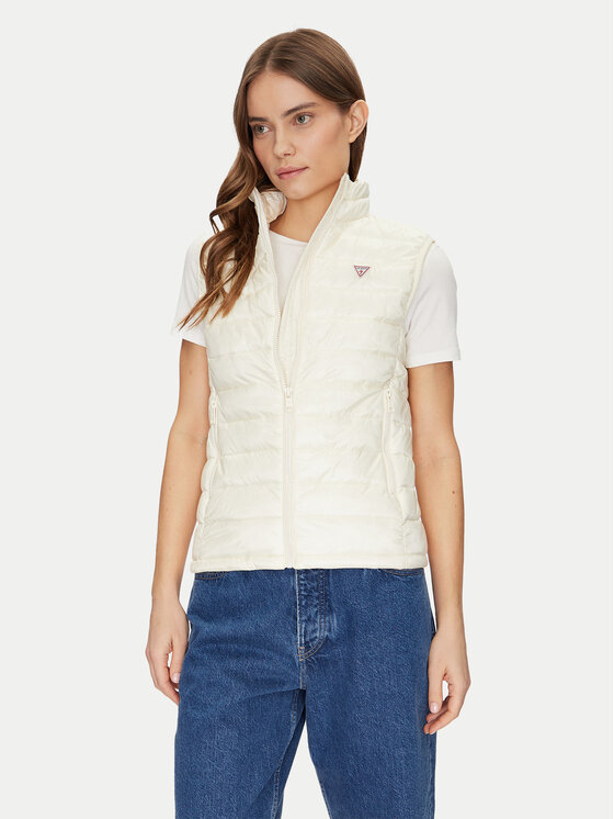 

Утепленный жилет regular fit W5RN55 WHAB2 Guess Jeans, экрю