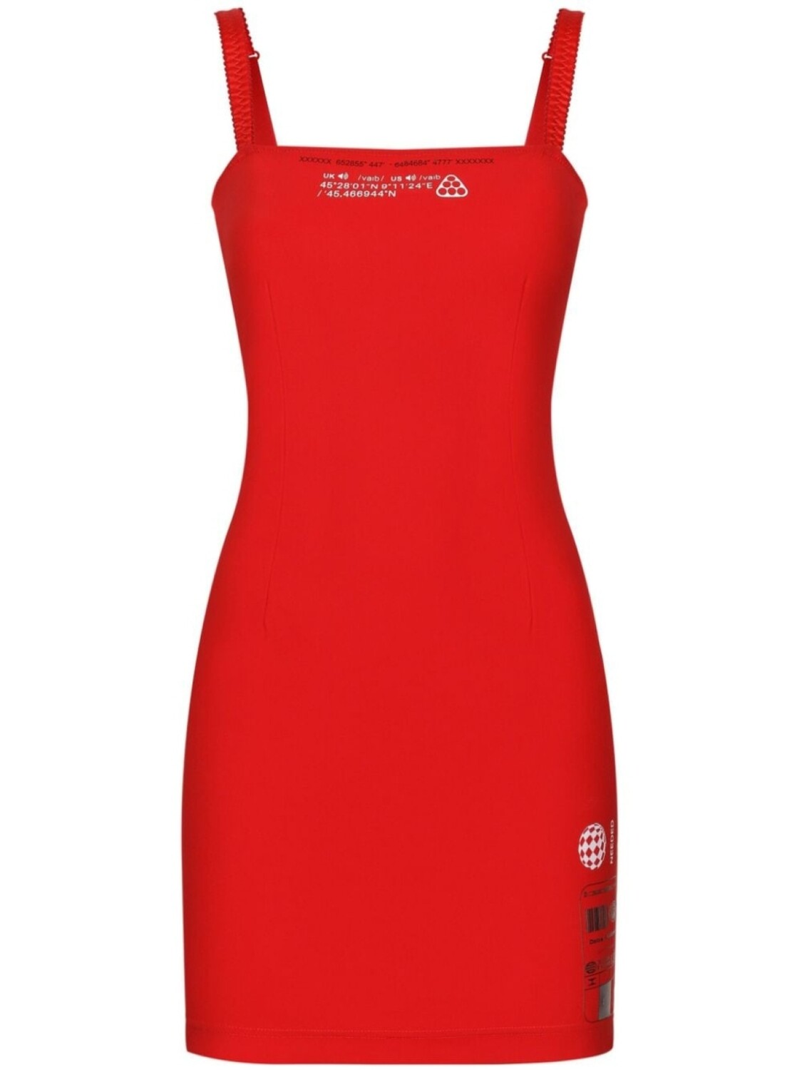 

Dolce & Gabbana square-neck minidress, красный