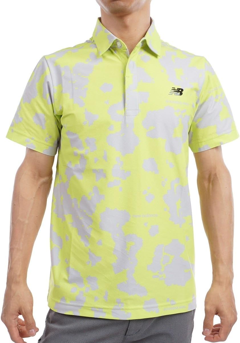 

Футболка-поло New Balance Golf с коротким рукавом (принт Cowpod, влагоотводящая, быстросохнущая) / Мужская / 012-4268001, желтый