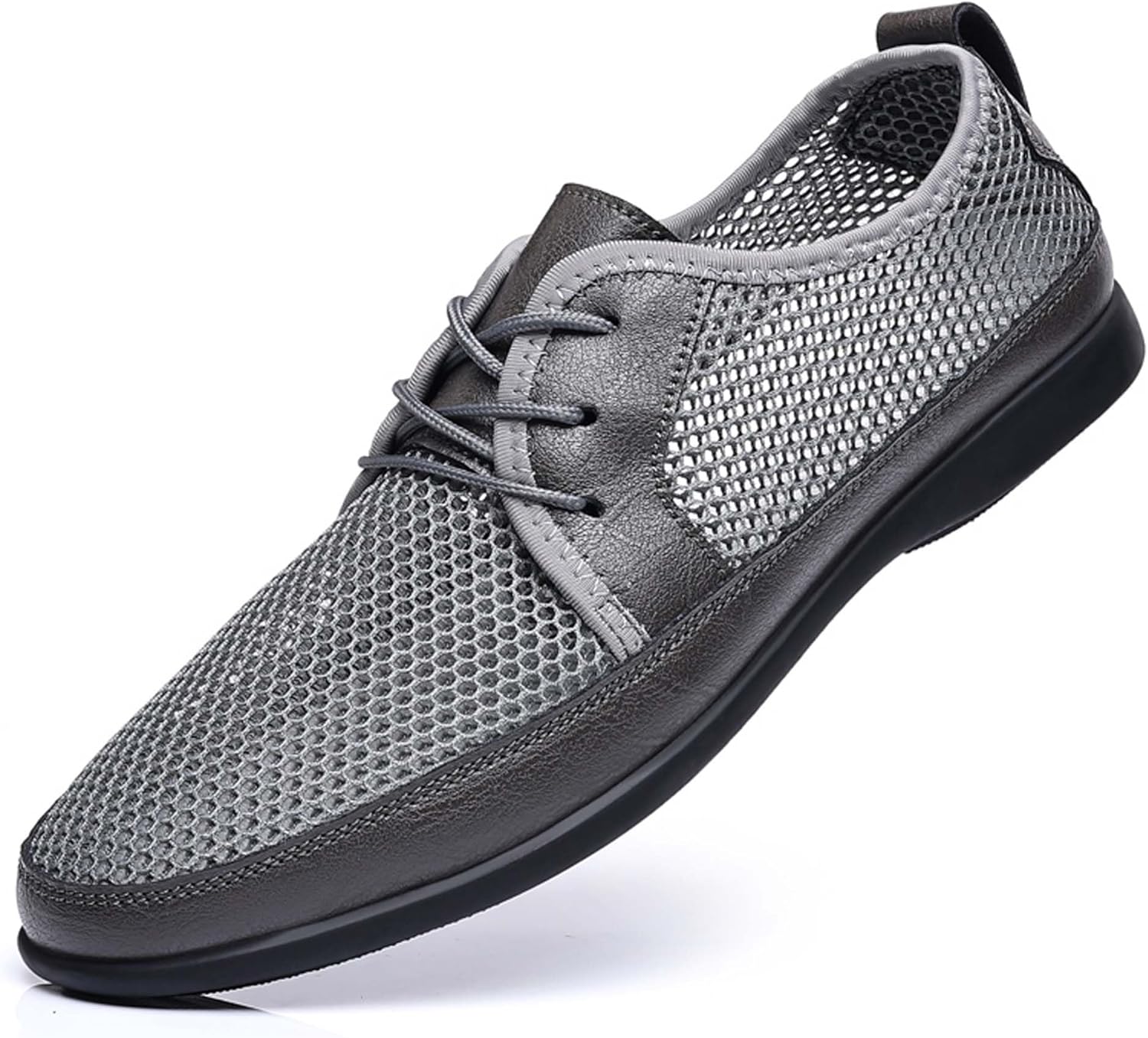 

Мужские сетчатые повседневные кроссовки с дышащей структурой, поддержкой стопы, для ходьбы, сандалии, удобные, легкие, повседневные спортивные, для прогулок, вождения и работы на улице Generic, серый