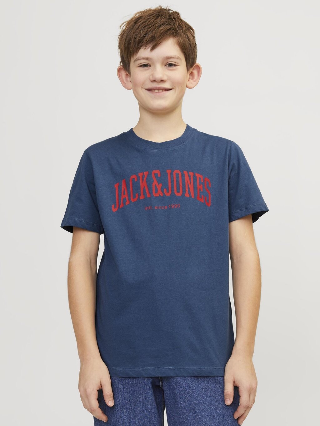 

Футболка с принтом JJEJOSH CREW NECK Jack & Jones Junior, цвет ensign blue