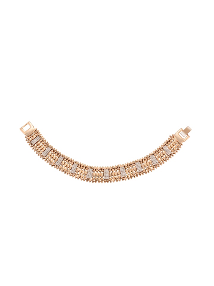 

Faina Женский браслет-цепочка с стразами из розового золота