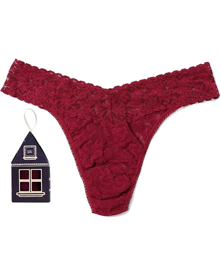 

Женские трусы-стринги Hanky Panky Signature Lace Original Rise Gingerbread House, Dark Pomegranate