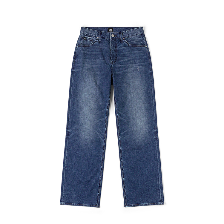 

Lee Джинсы мужские темно-синие тонкие прямого кроя