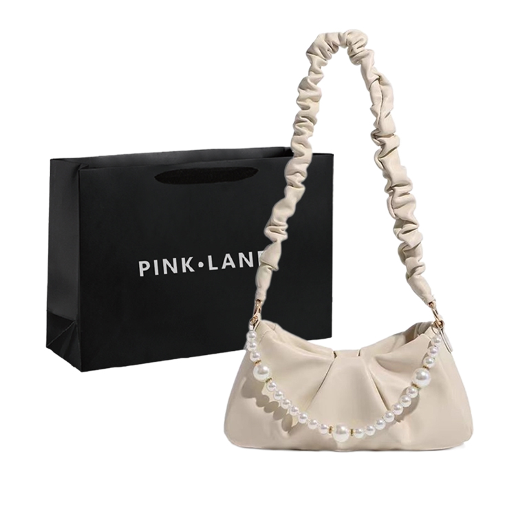 

Сумка через плечо PU Плечевая сумка Компактная переносная сумка Повседневная женская экрю/черный PINK·LAND