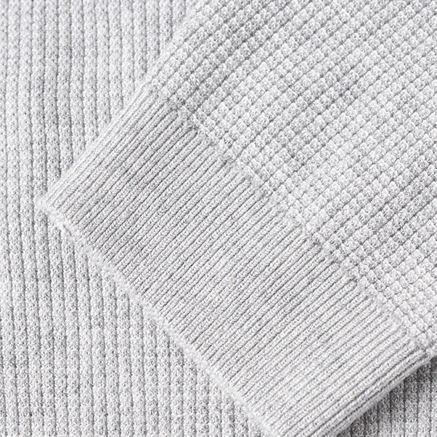 Оверсайз легкий свитер мужской Tiny Plus Size в клетку Generic, серый — фото 2