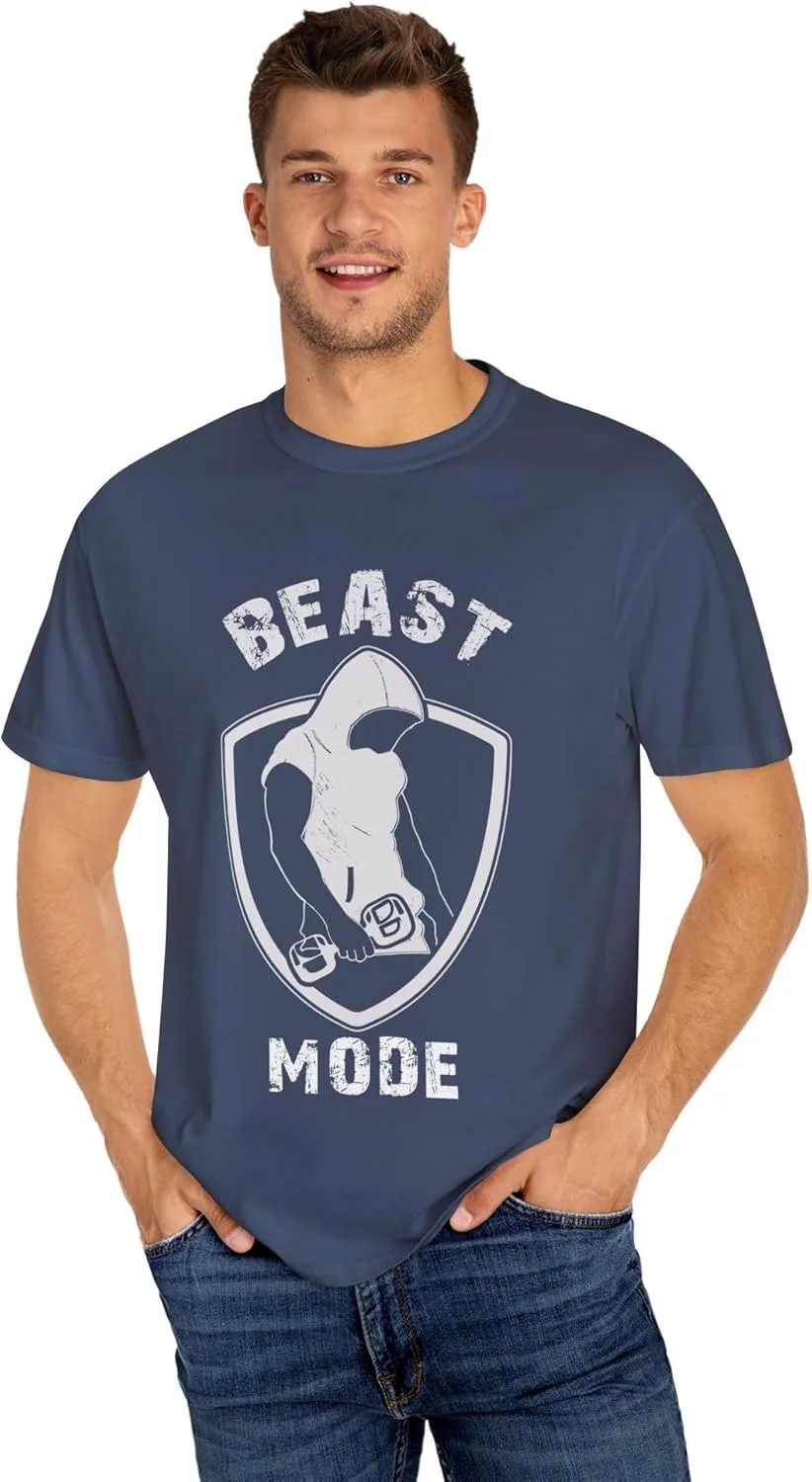 Футболка Beast Mode, фитнес-майка, мотивационная футболка для зала, одежда в стиле атлежера, топ в винтажном стиле GENERIC, Midnight — фото 4
