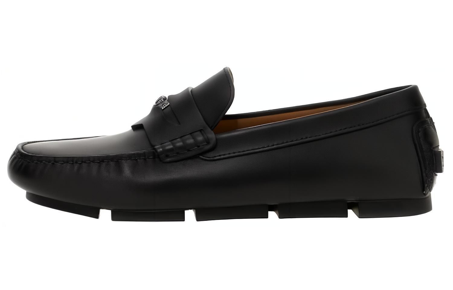 

Medusa Leather Loafers VERSACE, черный