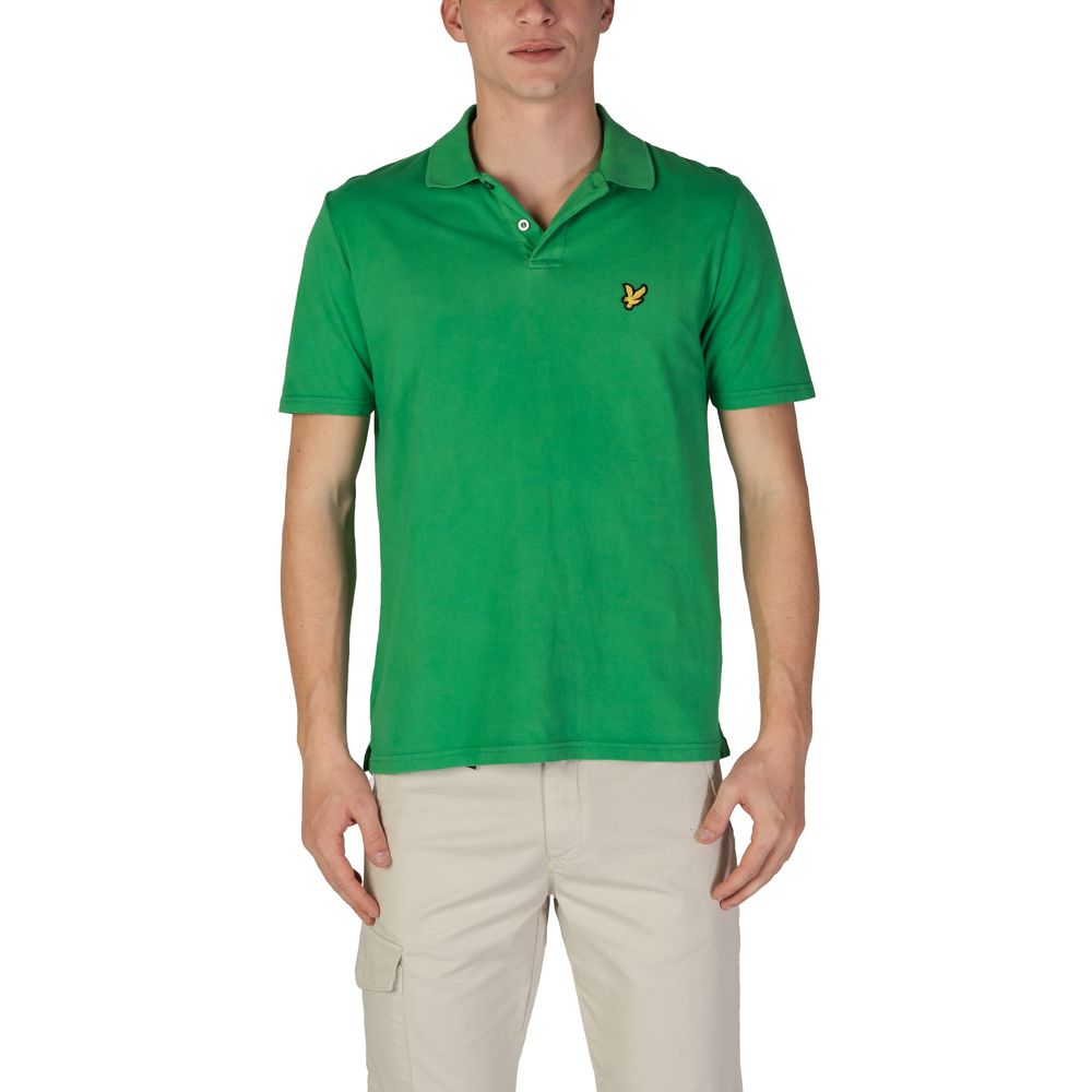 

Зеленая хлопковая рубашка-поло Lyle & Scott