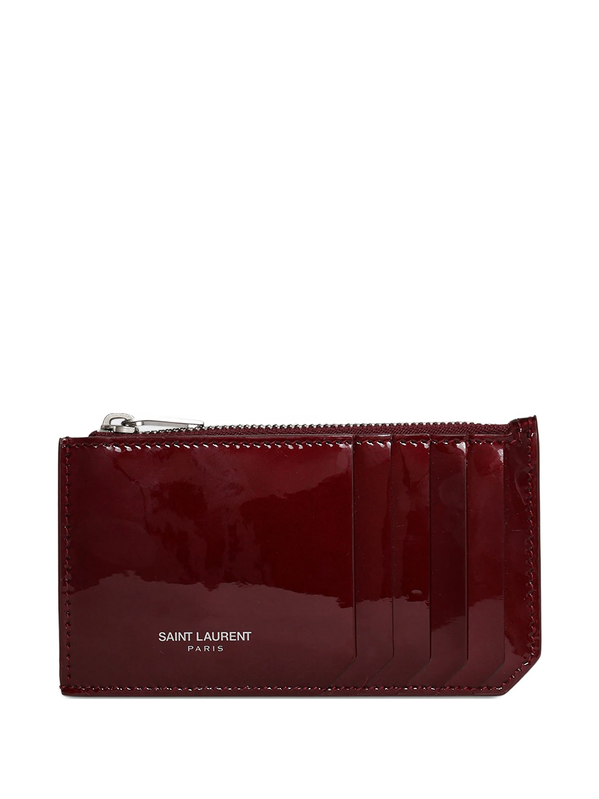 

Картхолдер на молнии Saint Laurent, красный