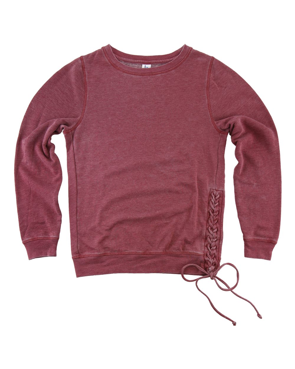 

Женская толстовка Rally Lace Up с ферментной стиркой Boxercraft, цвет garnet