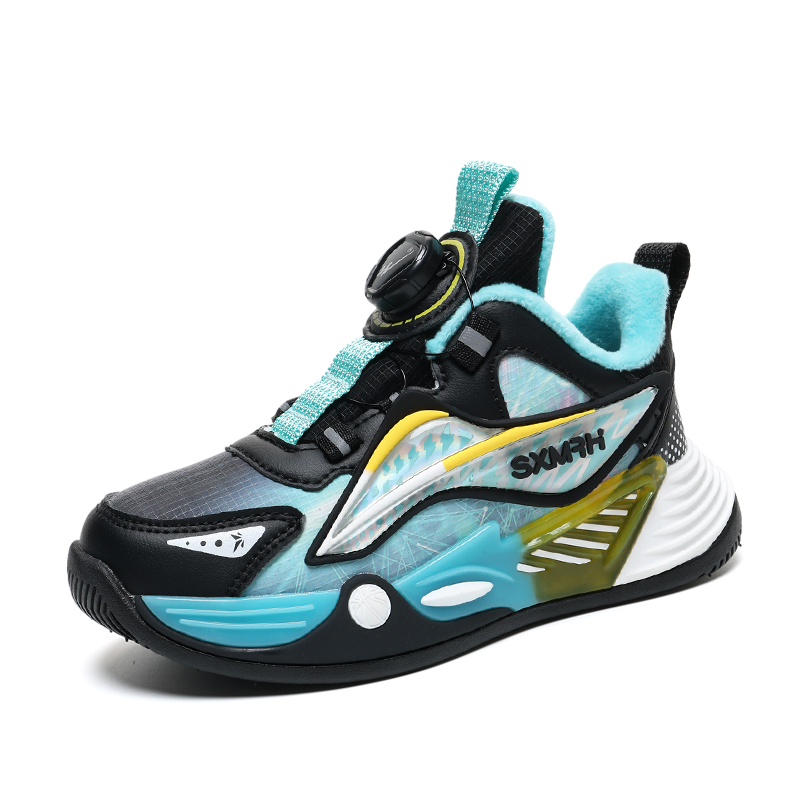 

Нескользящие, амортизирующие, износостойкие, упругие, дышащие беговые кроссовки для детей Binary, sx15329-2 черный синий[fleece-lined thermal]