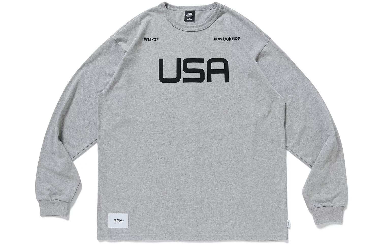 

Футболка Wtaps X мужская серая New Balance, серый