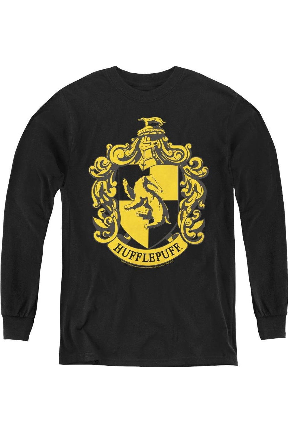 

Футболка с длинным рукавом для детей с гербом Хаффлпаффа из Гарри Поттера Gildan, черный