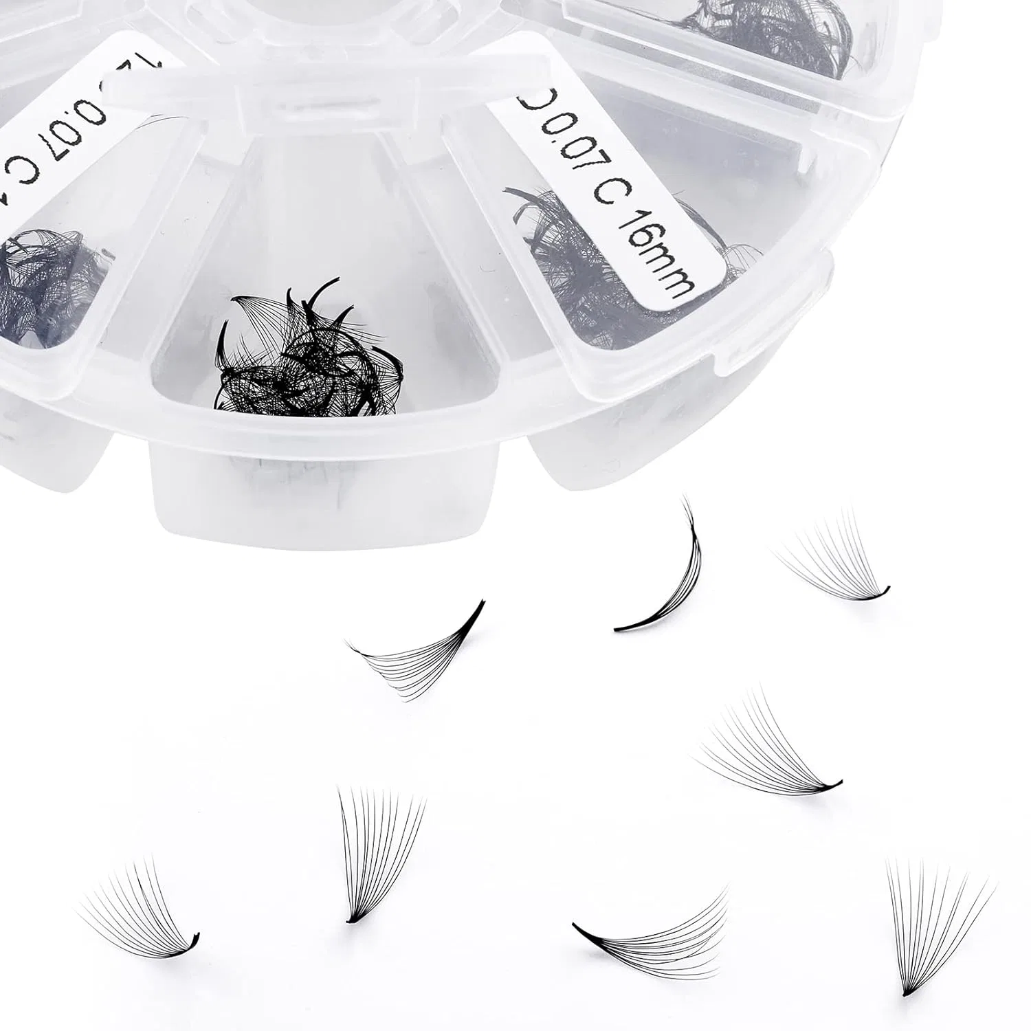 Накладные ресницы Premode Fans 12D D-изгиб 9-16 мм Wendy Lashes