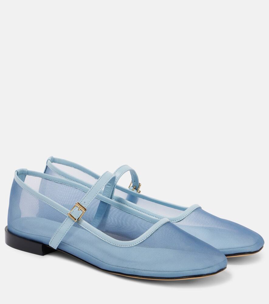 Туфли-лодочки Minima с отделкой из кожи и тюля Souliers Martinez, Light Blue