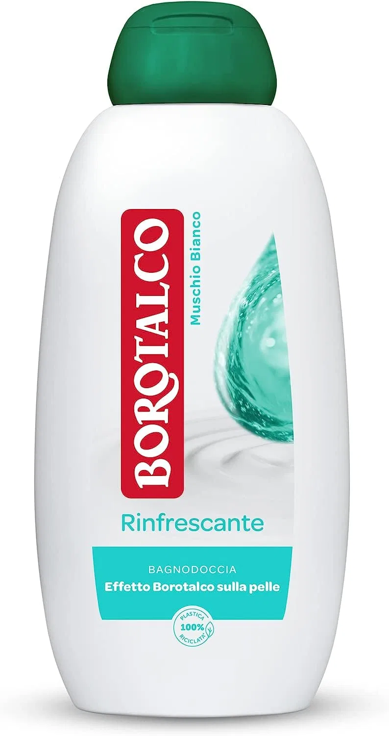 Освежающий гель для душа Borotalco Rinfrescante Muschio Bianco White Musk, 450 мл (6 шт.) ‎Italian Gourmet E.R. — фото 2