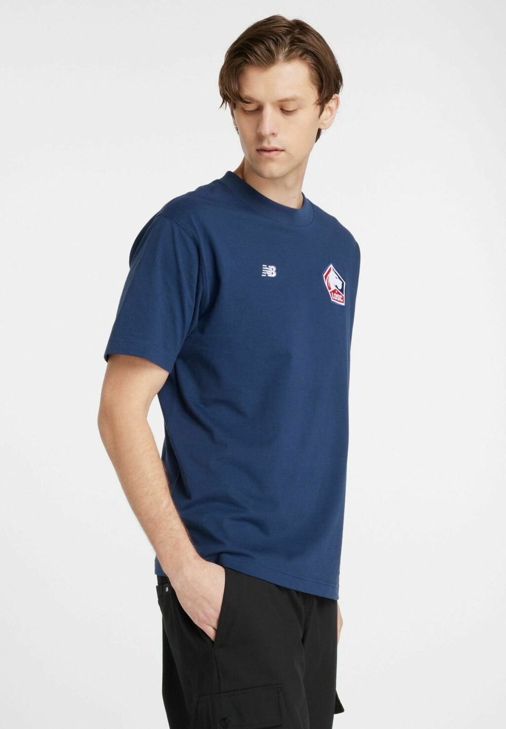 

Футболка с принтом LILLE LOSC SMALL LOGO T-SHIRT New Balance, синий