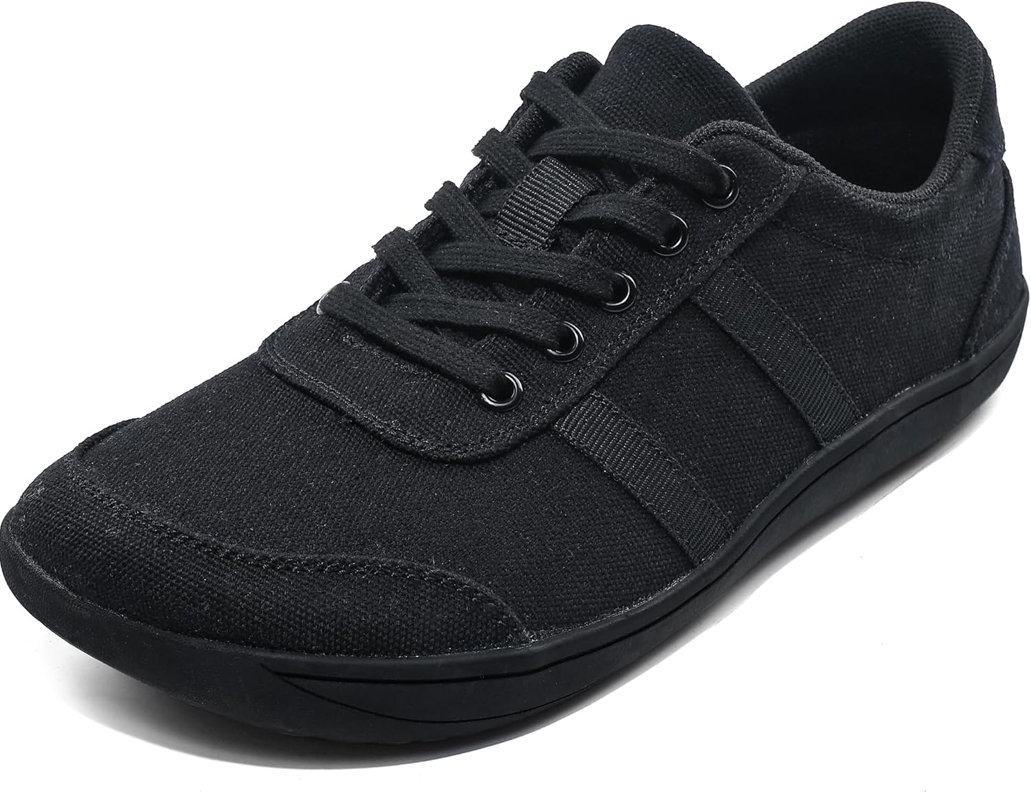 

Кроссовки для мужчин, обувь с нулевым перепадом и широкой носовой частью, минималистичные дышащие мягкие кроссовки из холста Zooflex, черный