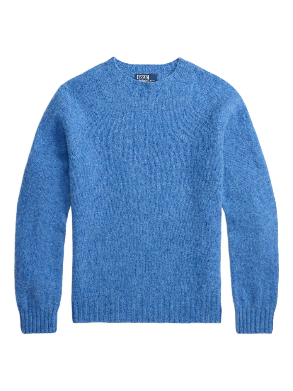 

Шотландский шерстяной свитер с длинными рукавами POLO RALPH LAUREN, синий